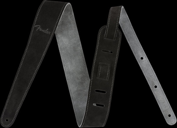 Fender Reversible Suede 2in Guitar Strap in Black/Gray