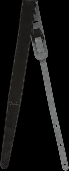 Fender Reversible Suede 2in Guitar Strap in Black/Gray
