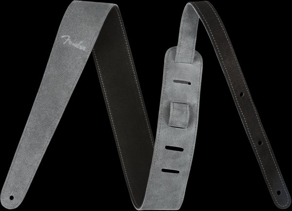 Fender Reversible Suede 2in Guitar Strap in Black/Gray
