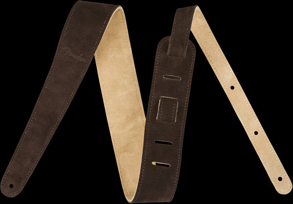 Fender Reversible Suede 2in Guitar Strap in Brown/Tan