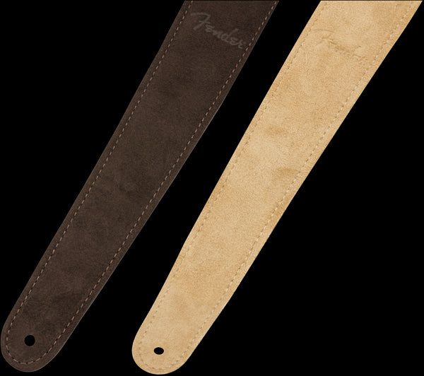 Fender Reversible Suede 2in Guitar Strap in Brown/Tan