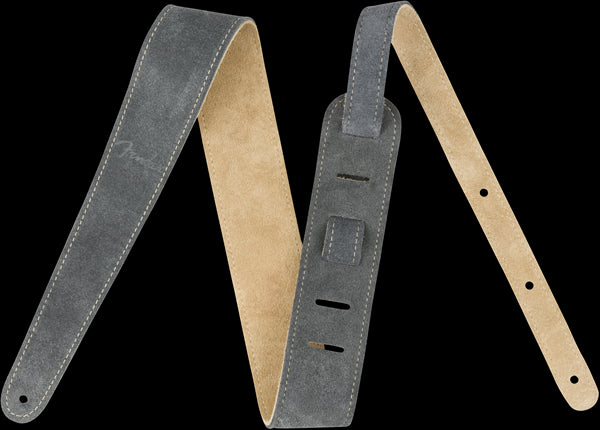 Fender Reversible Suede 2in Guitar Strap in Gray/Tan