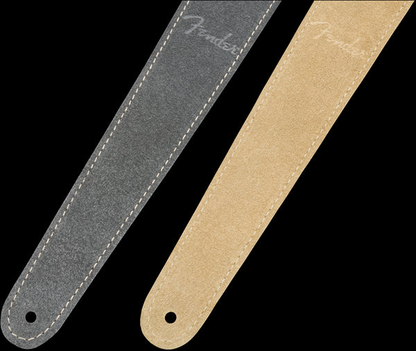 Fender Reversible Suede 2in Guitar Strap in Gray/Tan