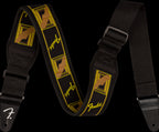 Fender Swell Neoprene Logo Strap 2.5" Black/Yellow/Brown
