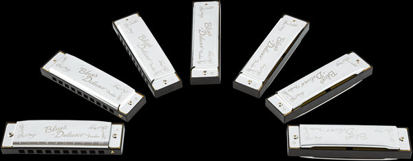 Fender Blues Deluxe Harmonica 7 Pack with Case