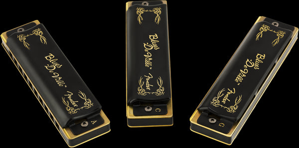 Fender Blues DeVille Harmonica Pack of 3 Case