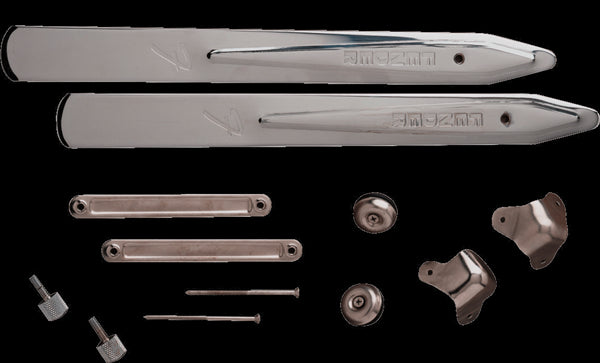 Fender Pure Vintage 14in Small Tilt Back Legs in Chrome (2 of each)