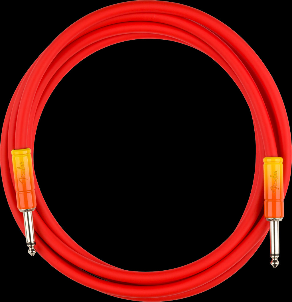 Fender Ombré 10' Straight/Straight Instrument Cable in Tequila Sunrise