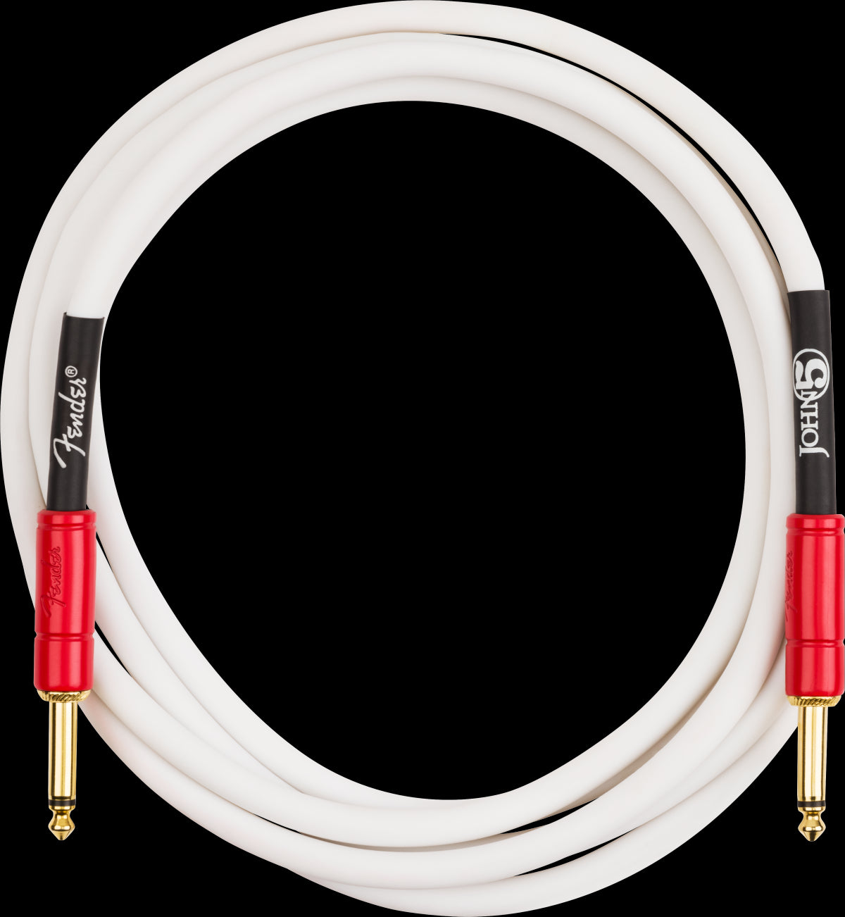 Fender John 5 Inst Cable White Red 10'