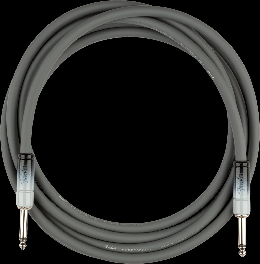 Fender Ombré 10' Straight/Straight Instrument Cable in Silver Smoke
