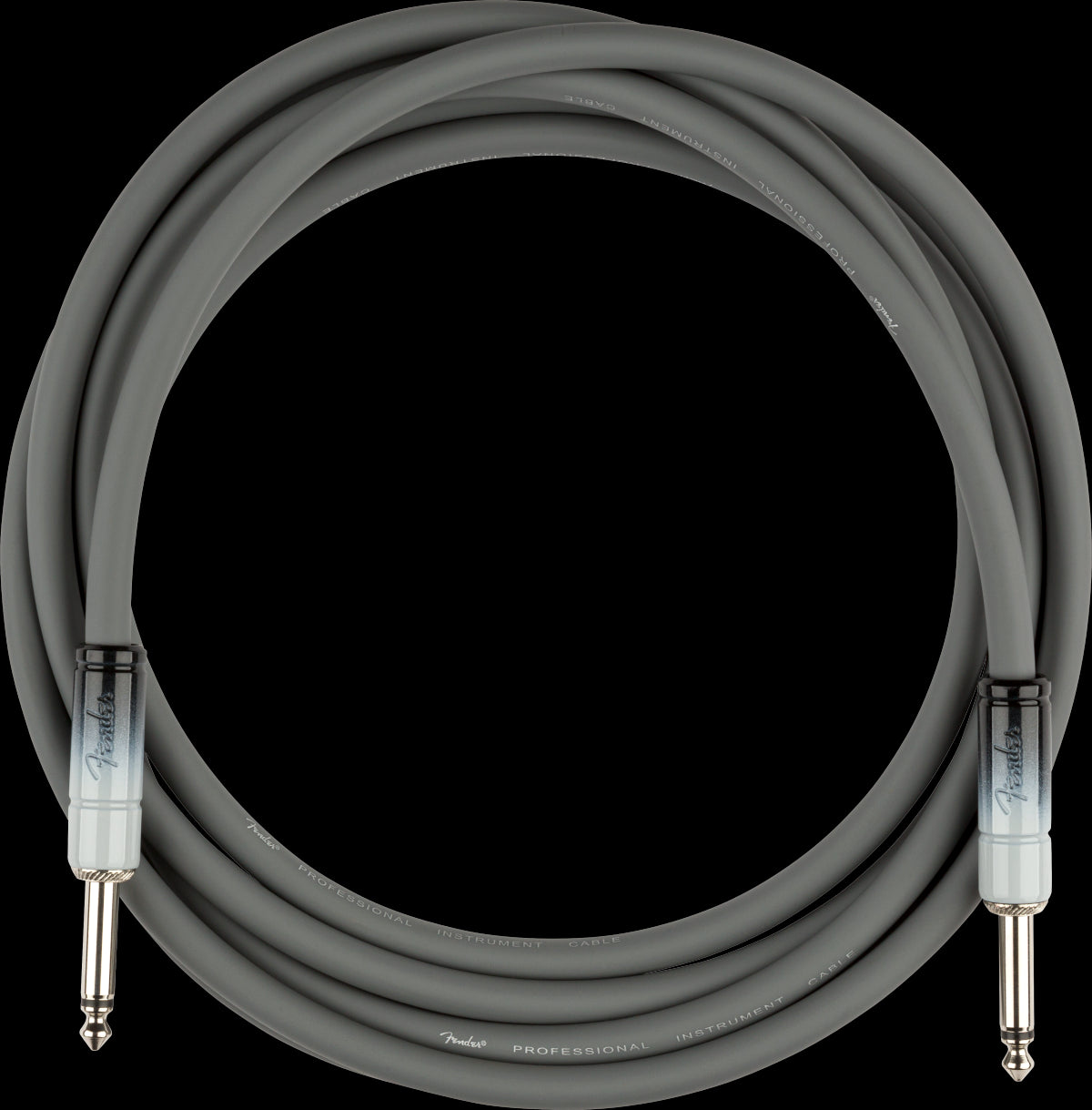 Fender Ombré 10' Straight/Straight Instrument Cable in Silver Smoke