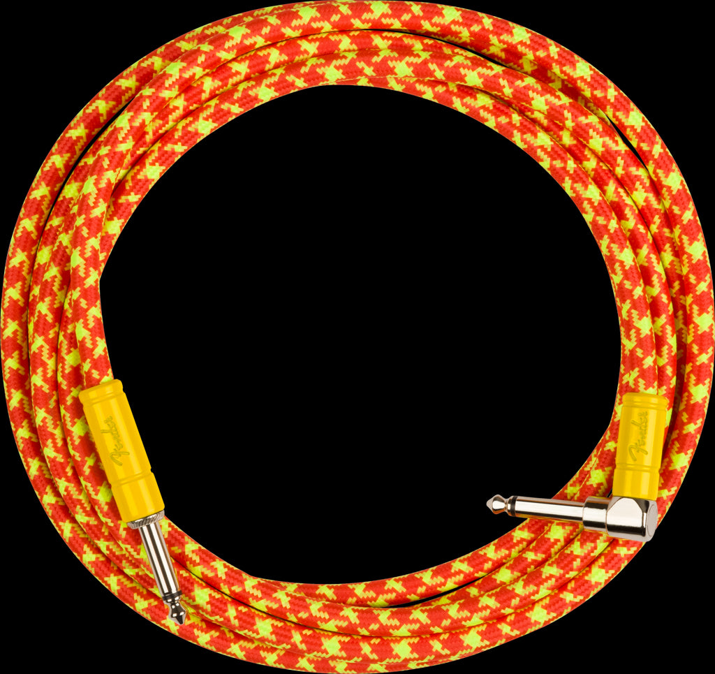 Fender MonoNeon Angled Instrument Cable 10'-Orange