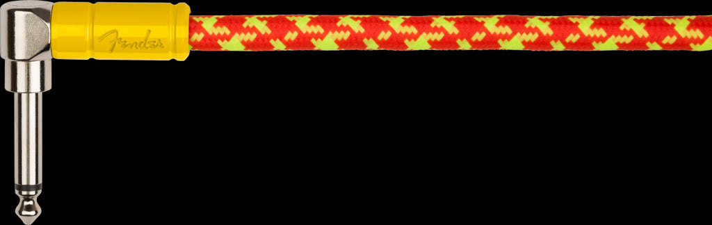 Fender MonoNeon Angled Instrument Cable 10'-Orange