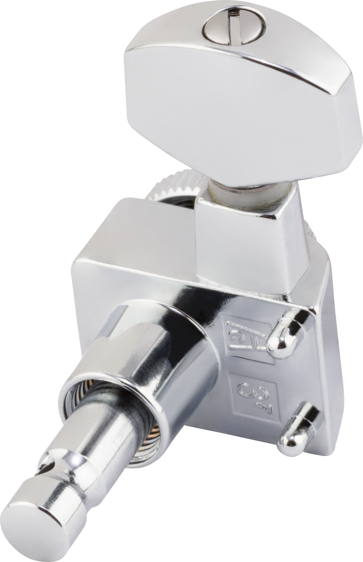Fender locking tuners for Stratocaster and Telecaster guitars, polished chrome finish, set of six guitar parts.