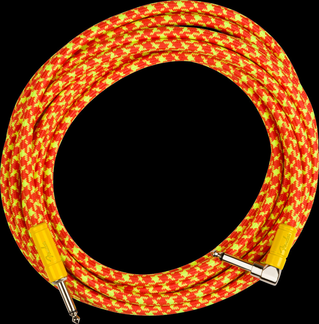 Fender MonoNeon Angled Instrument Cable 18.6'  Orange