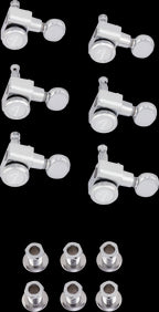 Fender Locking Stratocaster/Telecaster Vintage-Style Button Tuners - Polished Chrome (Set of 6)