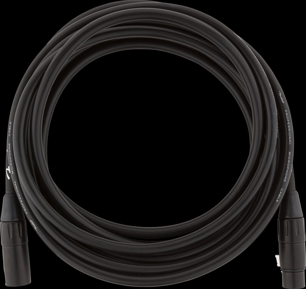 Fender Professional Series 15ft Microphone Cable in Black