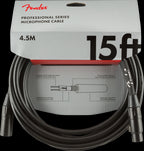 Fender Professional Series 15ft Microphone Cable in Black