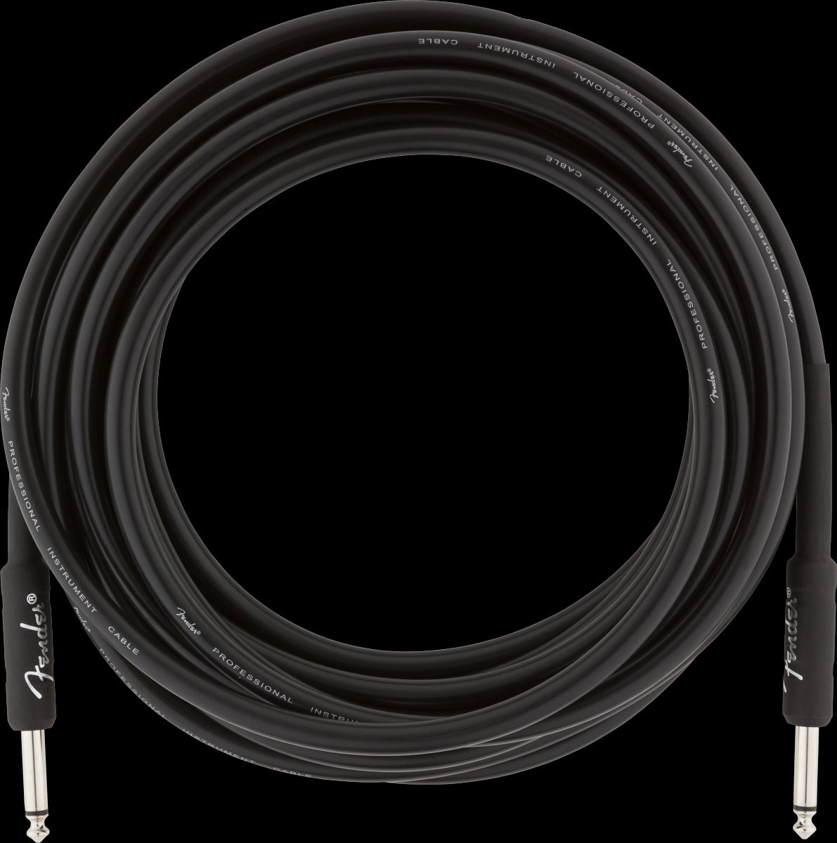 Fender Professional Series 18.6 Foot Straight/Straight Guitar Cable Black