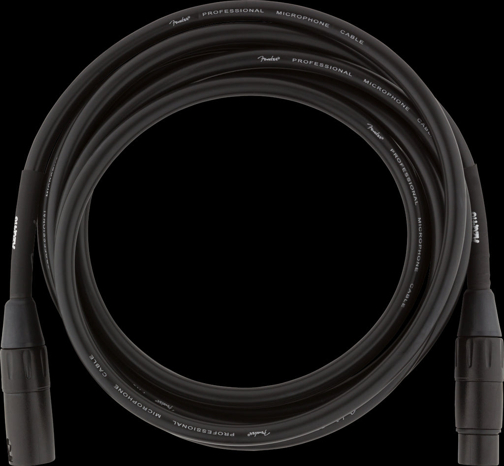 Fender Professional Series 10ft Microphone Cable in Black