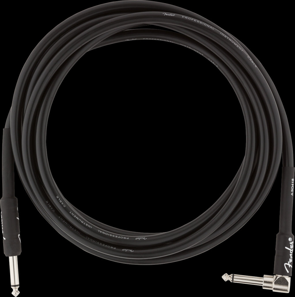 Fender Professional Series 10' Straight/Angle Instrument Cable - Black