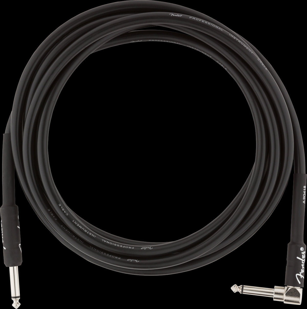 Fender Professional Series 10' Straight/Angle Instrument Cable - Black