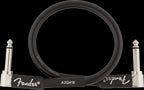 Fender Professional Series 1ft Angle/Angle Instrument Guitar Cables in Black