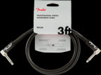 Fender Professional Series 3ft Angle/Angle Instrument Guitar Cables in Black