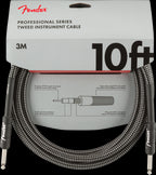 Fender Professional Series 10 Foot Guitar Cable Gray Tweed