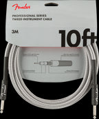 Fender Professional Series 10 Foot Guitar Cable White Tweed