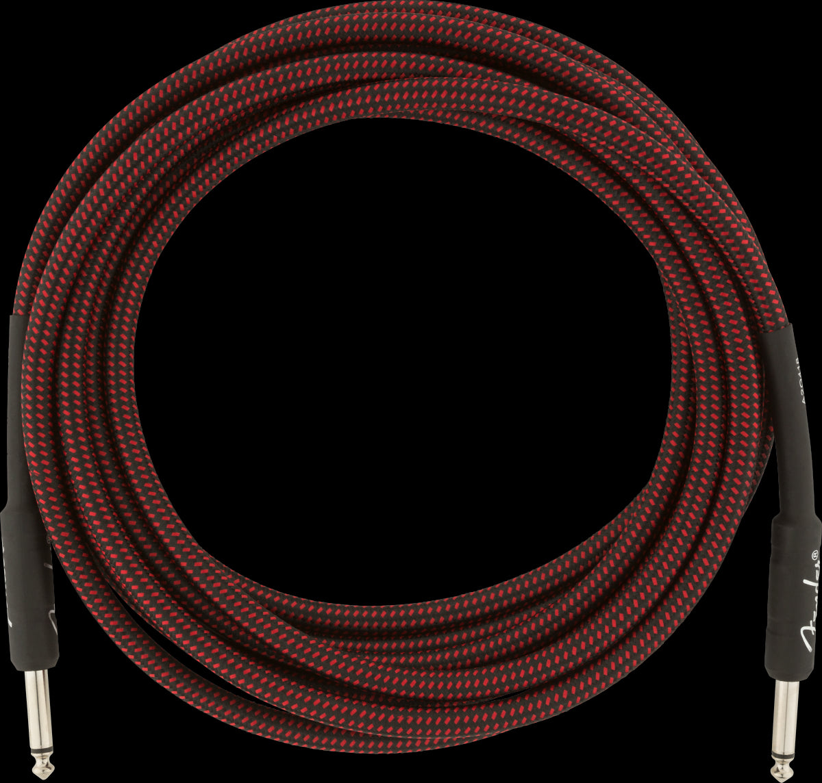 Fender Professional Series 15ft Instrument Guitar Cable in Red Tweed