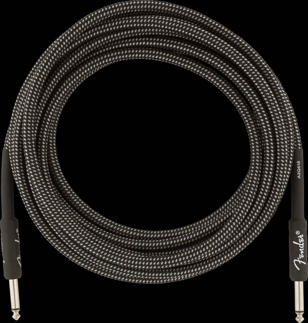 Fender Professional Series 15ft Instrument Guitar Cable in Gray Tweed