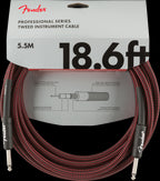Fender Professional Series 18.6 Foot Guitar Cable Red Tweed