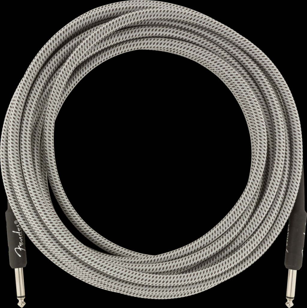 Fender Professional Series 18.6ft Instrument Guitar Cable in White Tweed