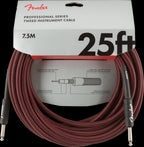 Fender Professional Series 25ft Instrument Guitar Cable in Red Tweed