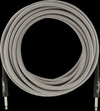 Fender Professional Series 25ft Instrument Guitar Cable in White Tweed
