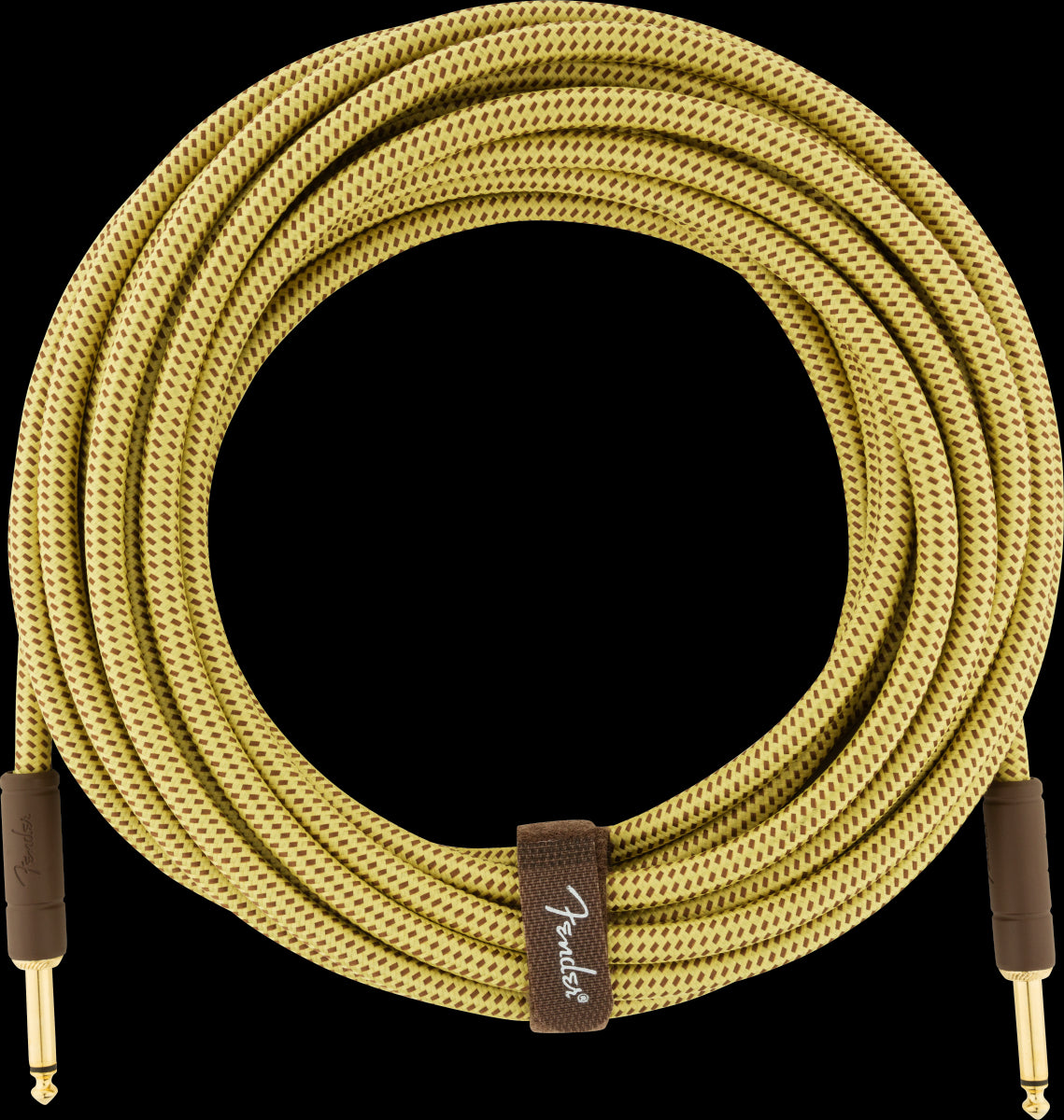 Fender Deluxe Series 25ft Straight/Straight Instrument Guitar Cable in Tweed