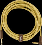 Fender Deluxe Series 15' Straight/Angle Instrument Cable - Tweed