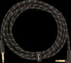 Fender Deluxe Series 10' Straight/Angle Instrument Cable - Black Tweed