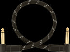 Fender Deluxe Series 1ft Angle/Angle Instrument Guitar Cable in Black Tweed