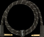 Fender Deluxe Series 3ft Angle/Angle Instrument Guitar Cable in Black Tweed