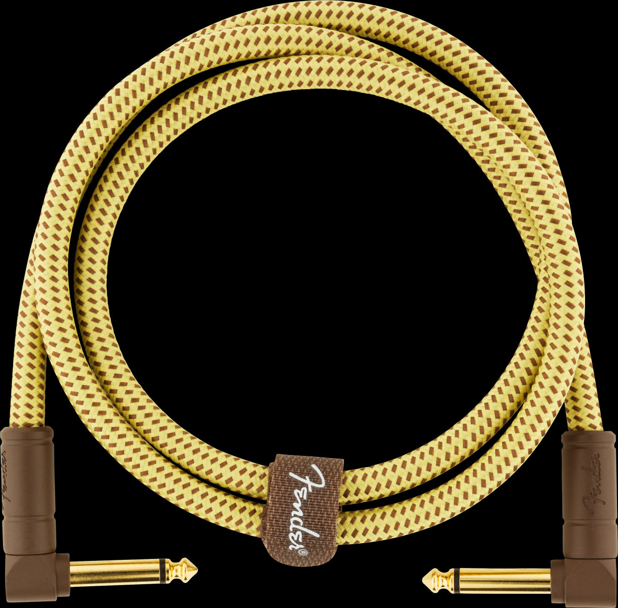 Fender Deluxe Series 3ft Angle/Angle Instrument Guitar Cable in Tweed