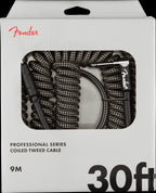 Fender Professional Coil 30ft Guitar Cable in Gray Tweed