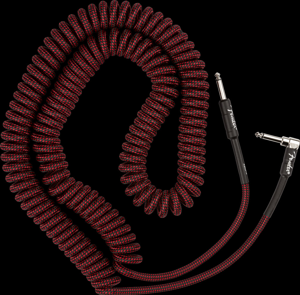 Fender Professional Coil 30ft Guitar Cable in Red Tweed