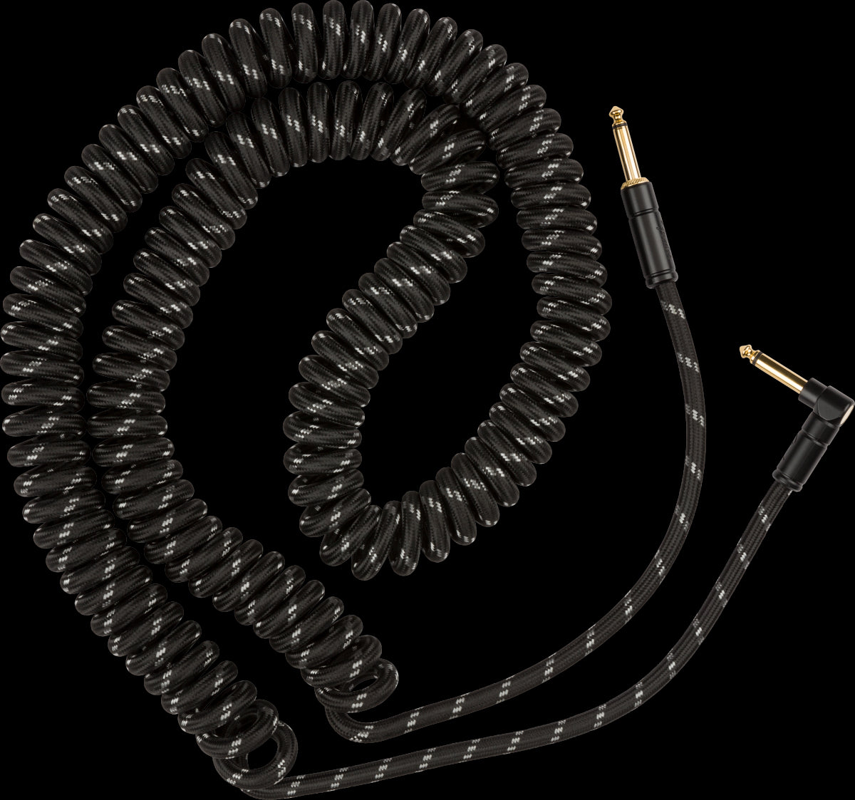 Fender Deluxe Coil 30ft Guitar Cable in Black Tweed