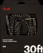 Fender Deluxe Coil 30ft Guitar Cable in Black Tweed