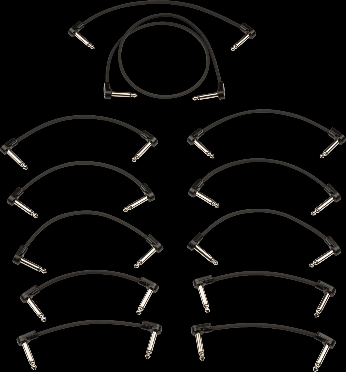 Fender Blockchain Patch Cable Kit Med Black