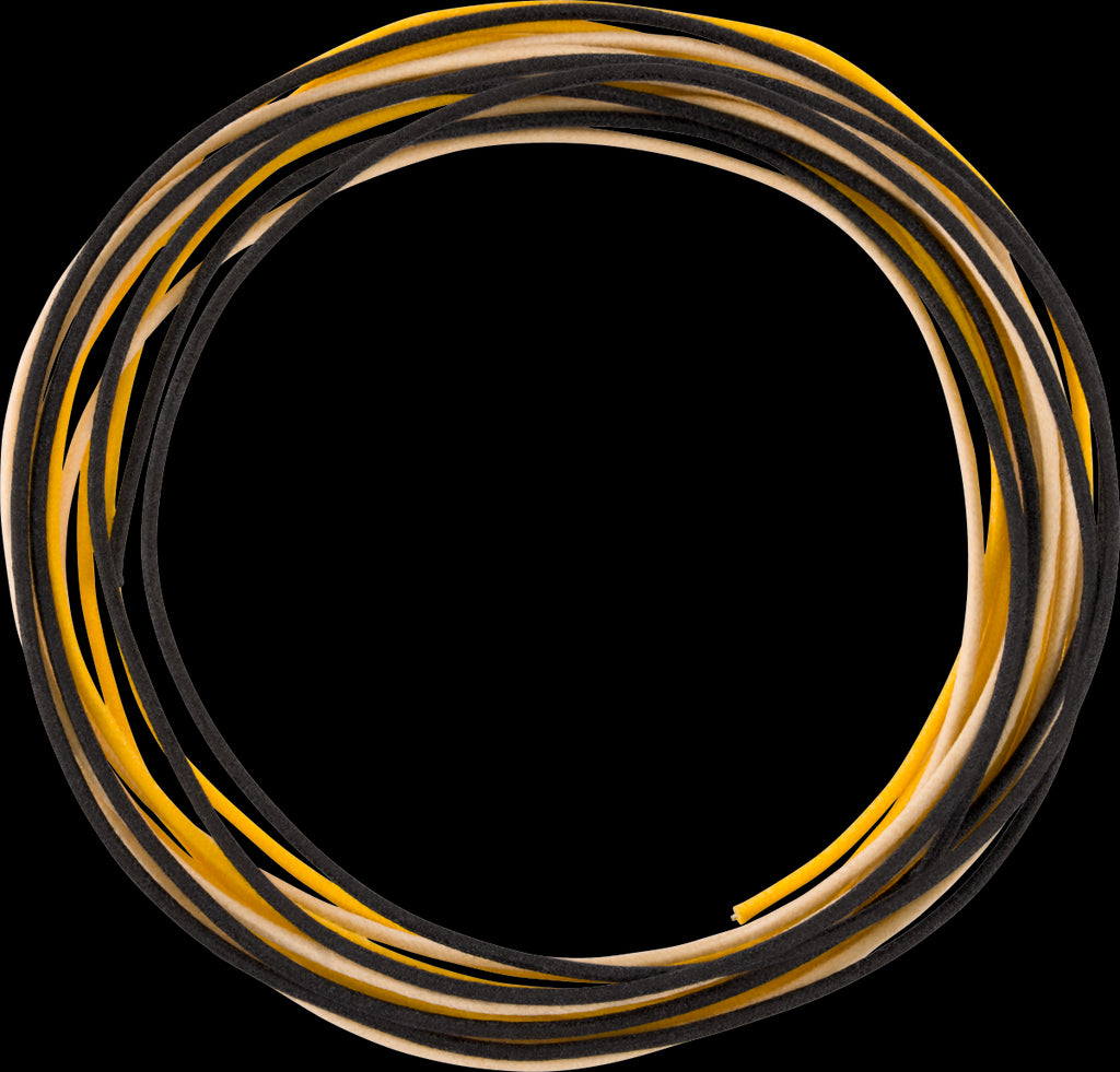 Fender Pure Vintage Cloth Wire 22 AWG (5ft) - Black/White/Yellow