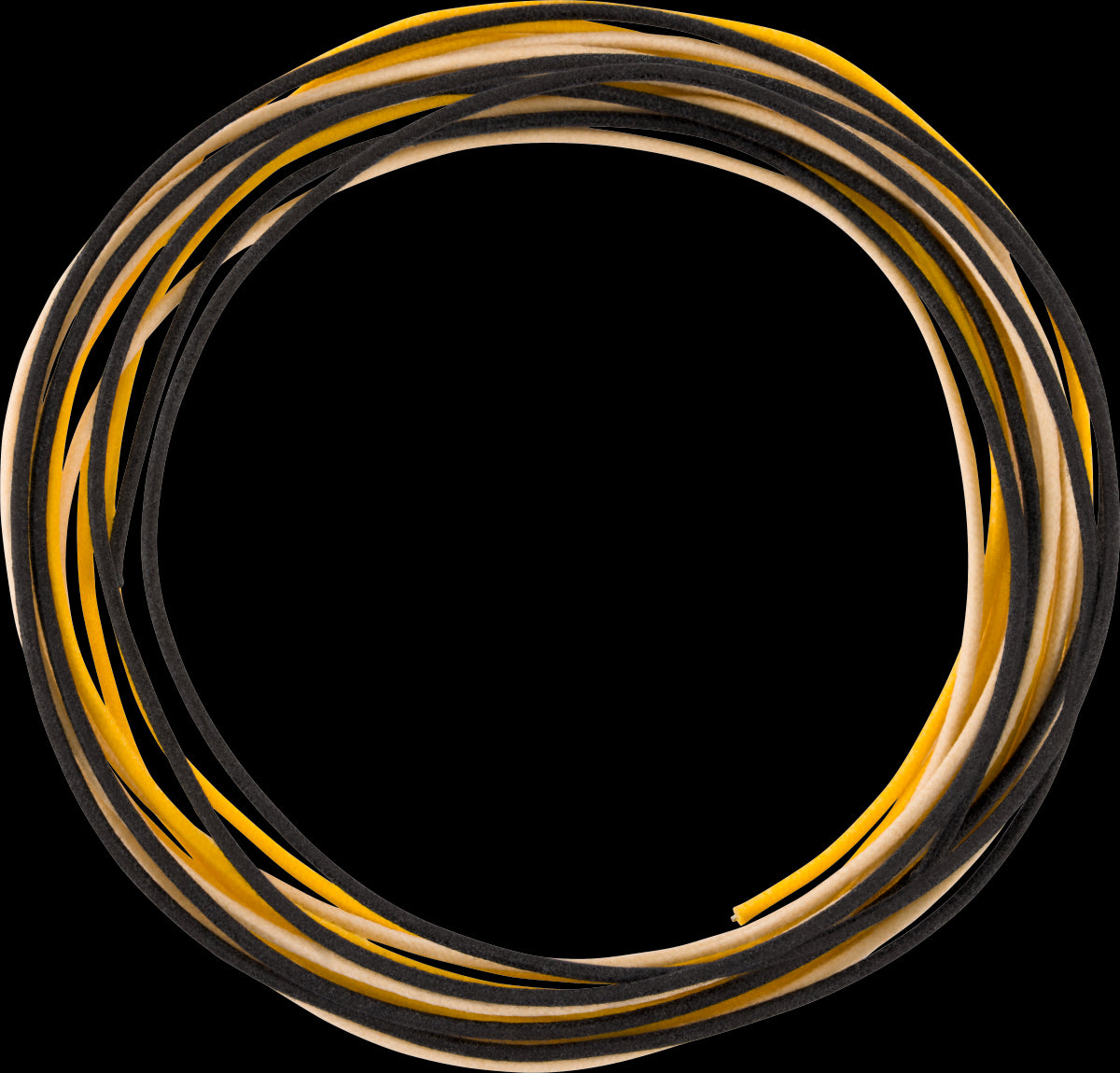 Fender Pure Vintage Cloth Wire 22 AWG (5ft) - Black/White/Yellow