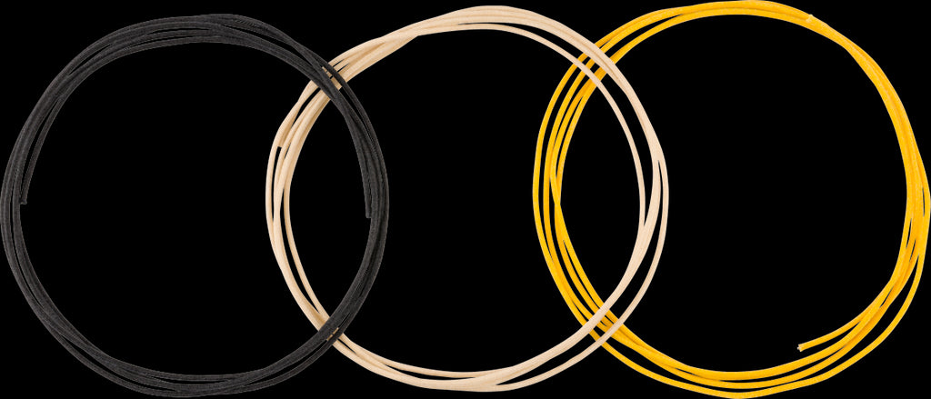 Fender Pure Vintage Cloth Wire 22 AWG (5ft) - Black/White/Yellow